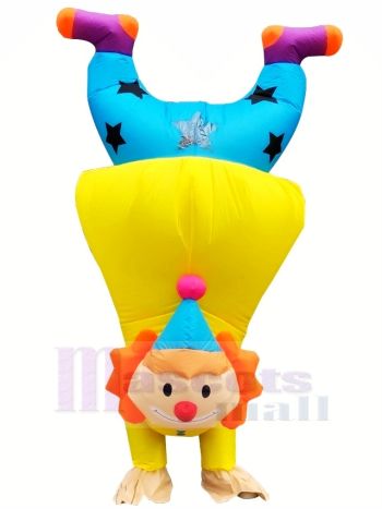 Komisch Kopfüber Handstand Clown Buffon Aufblasbar Maskottchen Kostüme Karikatur