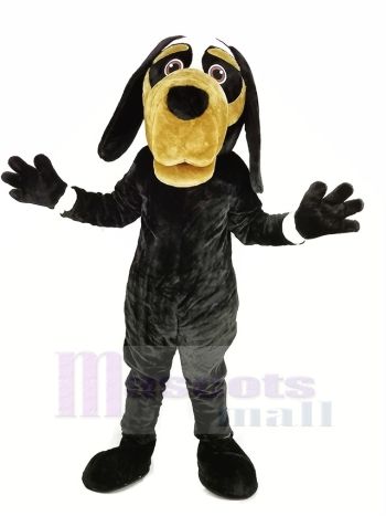 Cool Schwarz Hund Maskottchen Kostüm Tier