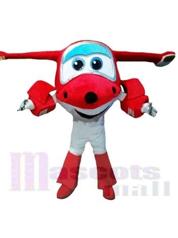 Super Wings rot Jett Maskottchen Kostüm