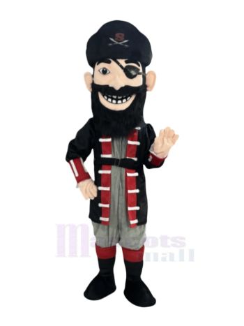 Cooler Blackbeard Pirat Maskottchen Kostüm Menschen