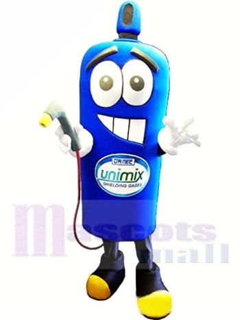 Blau Gasflasche Maskottchen Kostüm