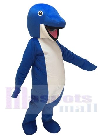 Nettes blaues Wal Maskottchen Kostüm