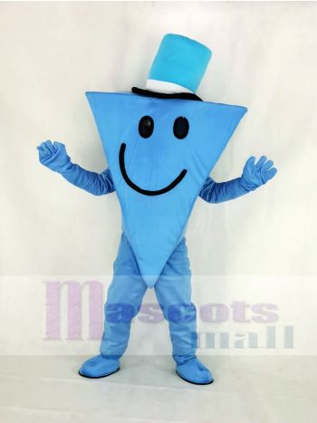 Herr Cool mit Blau Hut Maskottchen Kostüm Karikatur