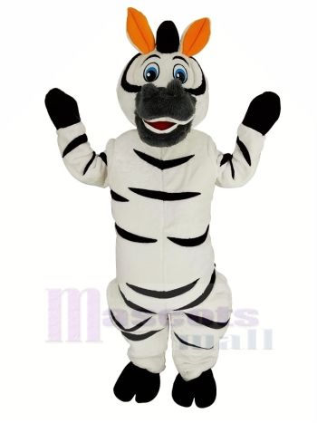 Orange Ohren Madagaskar Zebra Marty Maskottchen Kostüm