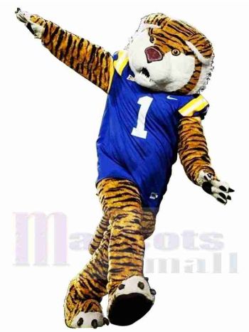 Sportlicher Tiger Maskottchen Kostüm