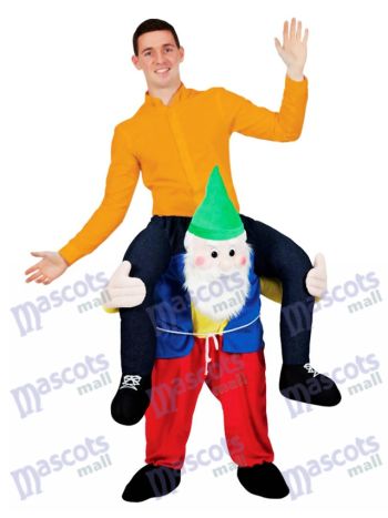 Zurück Schulter Garten Gnome Carry Me Maskottchen Fahrt Kostüm Hirsch Kostüm Weihnachten lustige Outfit