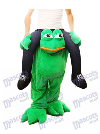 Piggy Back Frog Tragen Sie mich Traurig Frosch Maskottchen Kostüm Halloween Abendkleid