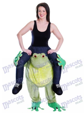 Piggy Zurück Frosch Carry Me Maskottchen Kostüm Fahrt auf Frosch Kostüm