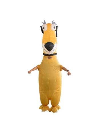Komisch Gelb Hund Aufblasbar Kostüm Halloween Weihnachten Kostüm zum Erwachsene