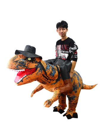 Neu T-Rex Tyrannosaurus Dinosaurier Tragen mich Reiten auf Aufblasbar Kostüm zum Erwachsene