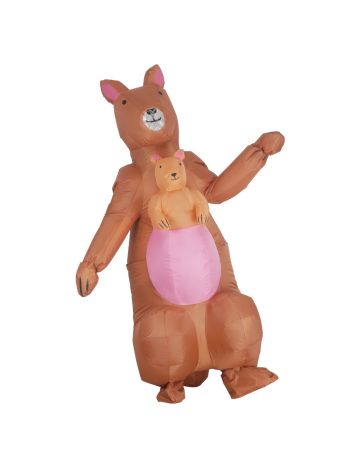 Känguru mit Baby Känguru Aufblasbar Kostüm Halloween Weihnachten Kostüm Zum Erwachsene 