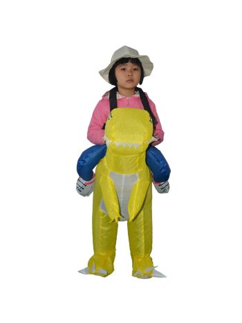 T-Rex Dinosaurier Tragen Mir Reiten Auf Aufblasbar Kostüm Halloween Weihnachten Zum Kind