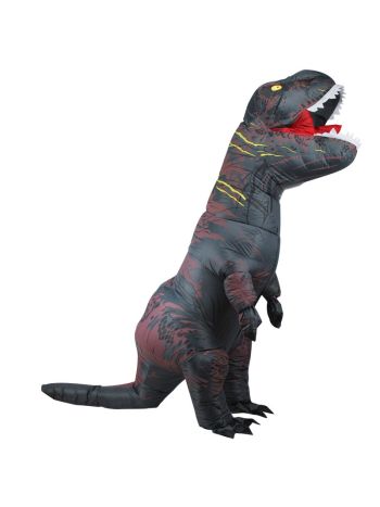 Grau Tyrannosaurus T-Rex Dinosaurier Aufblasbar Kostüm Halloween Weihnachten zum Erwachsener/Kind