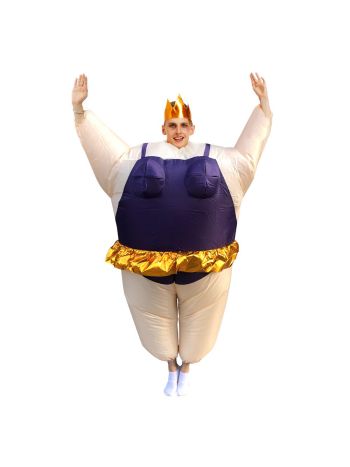 Ballerina Aufblasbar Kostüm Tiara Krone Halloween Weihnachten Kostüm zum Erwachsene Dunkelviolett