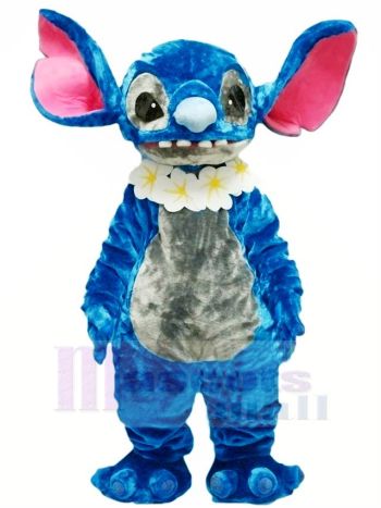 Blau Stich Lilo Maskottchen Kostüm Karikatur