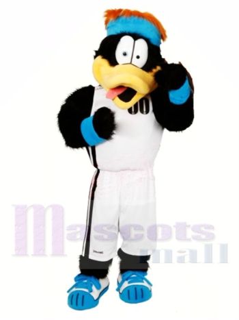 Sport Schwarz Ente Maskottchen Kostüm