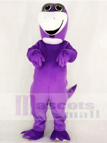 Süß Lila Dinosaurier Maskottchen Kostüm Schule