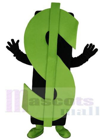 Dollarzeichen maskottchen kostüm