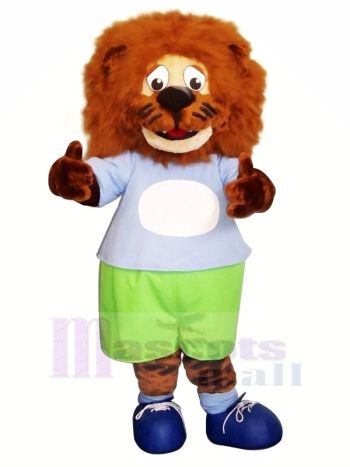 Blau Kleider Löwe Maskottchen Kostüme Tier