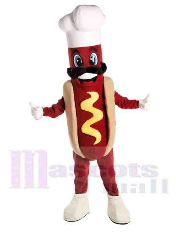 Koch Hotdog Maskottchen Kostüm