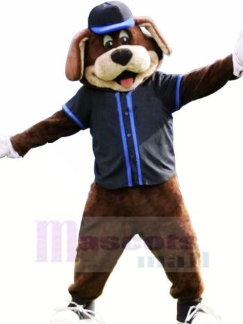 Schwarz Hut Baseball Hund Maskottchen Kostüm Tier