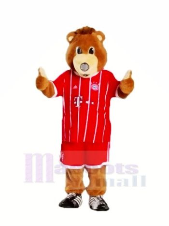 Bayern München Bär mit rot Kleider Maskottchen Kostüme Tier