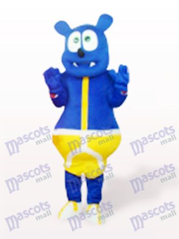 Blauer Bär Monster süß Cartoon Maskottchen Kostüm