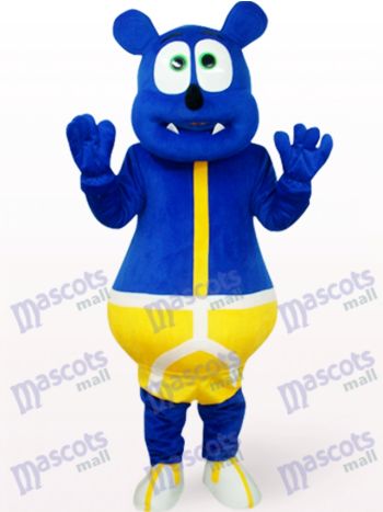 Blauer Bär Tierisches Maskottchen Kostüm