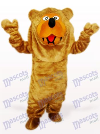 Braunes langes Haar Bär Tier Maskottchen Kostüm