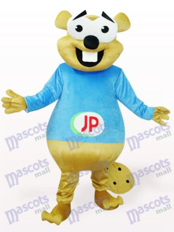 Blauer Bär mit großen Zähnen Tier Maskottchen Kostüm