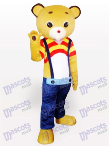 Strap Gelbbär Cartoon Maskottchen Kostüm