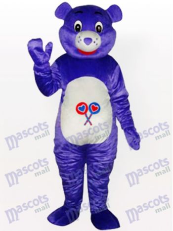 Lila Bär Tier Maskottchen Kostüm