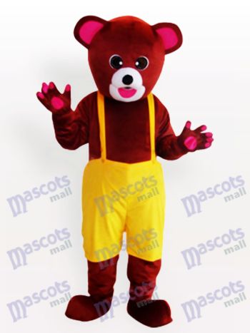 Braunbär in Biboveralls Lustiges Maskottchen Kostüm