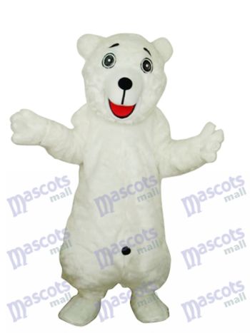 Weißes Eisbär Adult Maskottchen Kostüm Tier