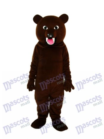 Große graue schwarzer Bär Zahn Maskottchen Erwachsene Kostüm Tier