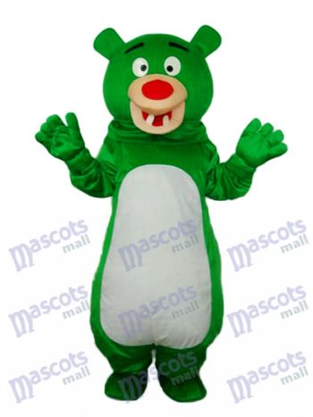 Kurzhaarige grüne Bären Maskottchen Kostüm Tier