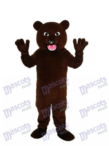 Schwarz Braunbär mit scharfen Zahn Maskottchen Kostüm Tier