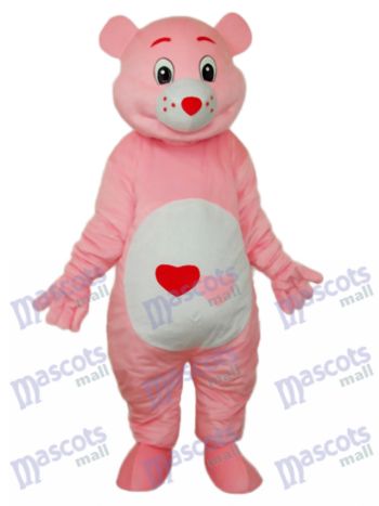 Bär mit rotem Herz Maskottchen Kostüm Tier