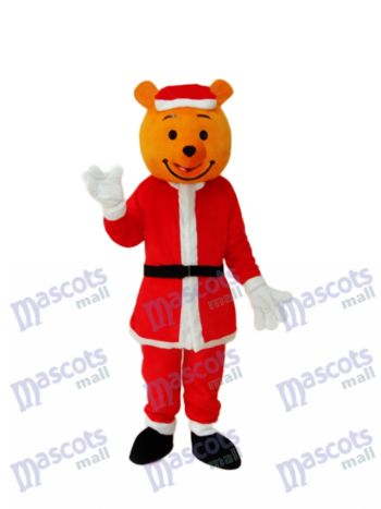 Gelb Weihnachtsbär Maskottchen Erwachsene Kostüm Tier