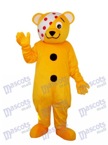 Bär mit Augenklappe Maskottchen Erwachsene Kostüm Tier