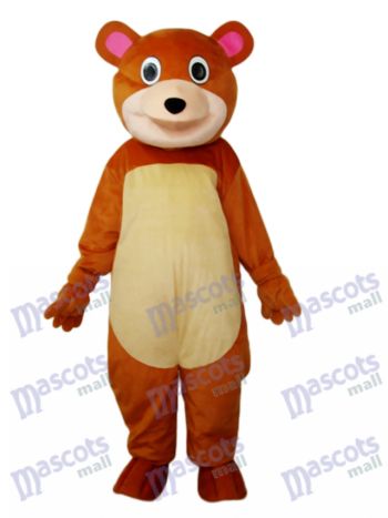 Runde Mundbär Maskottchen Erwachsene Kostüm Tier