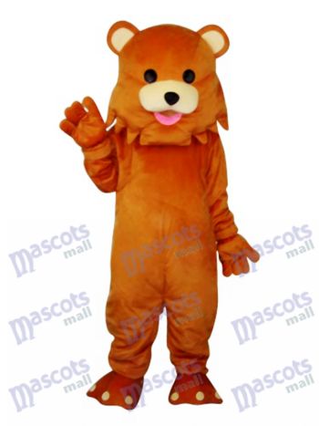 Bär mit merkwürdigem Mund Maskottchen erwachsenem Kostüm Tier