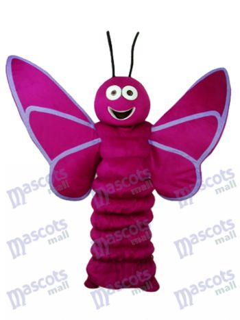 Lila Schmetterling Maskottchen Erwachsenen Kostüm Insekt