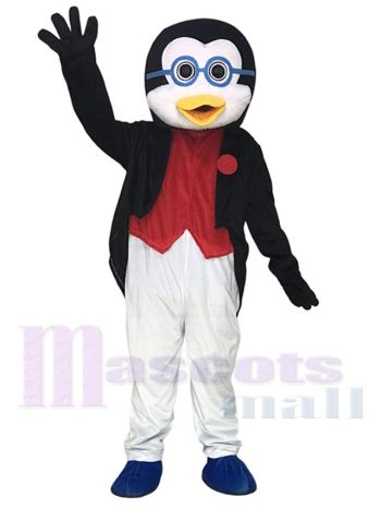 Doktor Pinguin im Smoking Maskottchen Kostüm