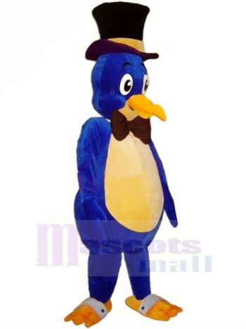 Blau Vogel mit Schwarz Hut Maskottchen Kostüme Tier
