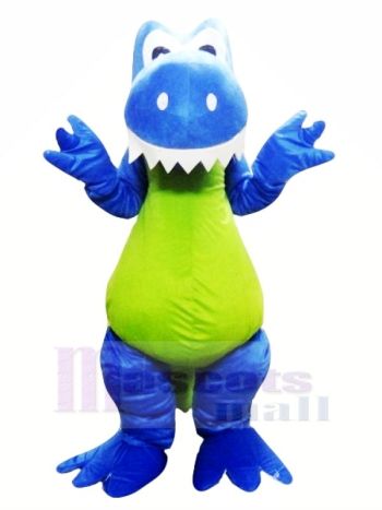 Lächelnd Blau Drachen Maskottchen Kostüme Tier