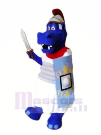 Mutig Blau Nilpferd Maskottchen Kostüme Tier