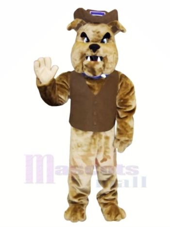 Braun Bulldogge mit Weste Maskottchen Kostüme Tier