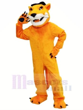 Braun Puma mit Lange Bart Maskottchen Kostüme Tier