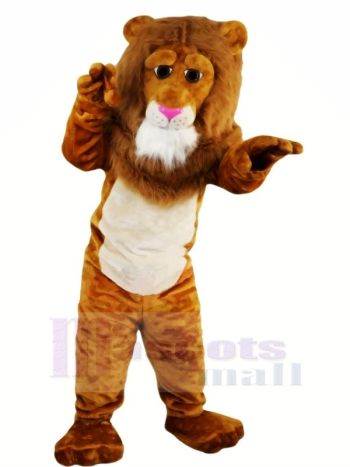 Braun Löwe mit Lange Schwanz Maskottchen Kostüme Tier